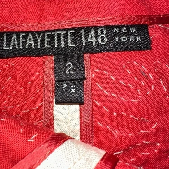 Lafayette 148 New York Laser Cut Full A-Line Skirt Vintage Look Size 2 - Picture 3 of 5